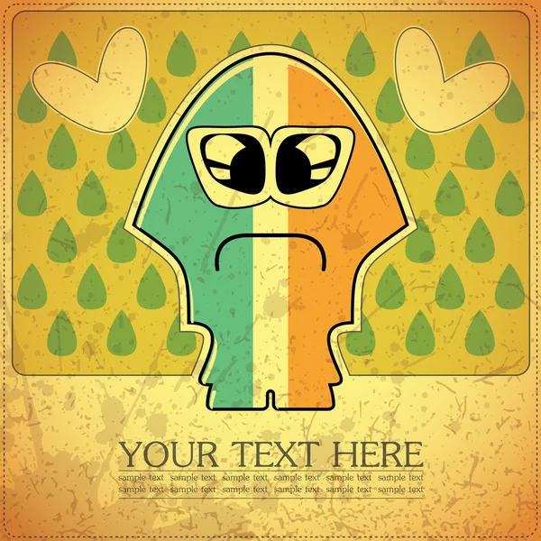 canavar retro zemin üzerine