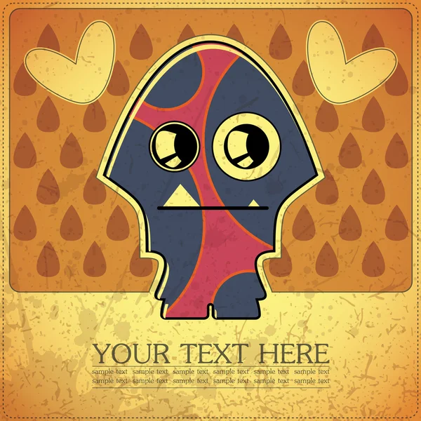 canavar retro zemin üzerine