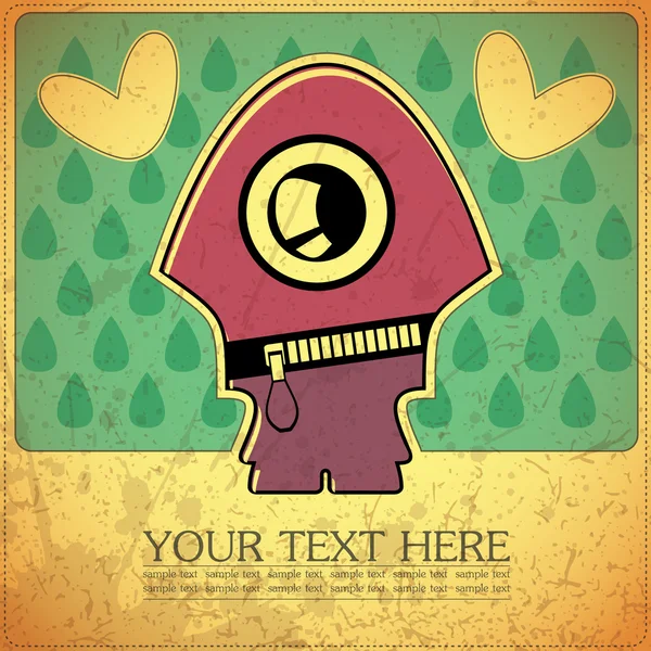 canavar retro zemin üzerine