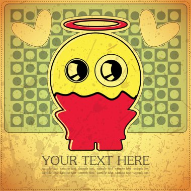 canavar retro zemin üzerine