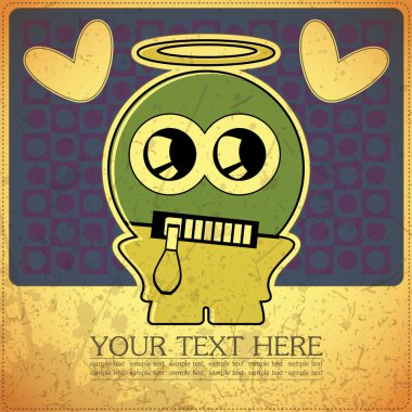 canavar retro zemin üzerine