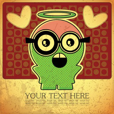 canavar retro zemin üzerine