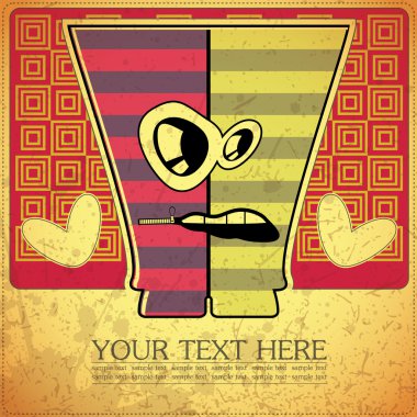 canavar retro zemin üzerine