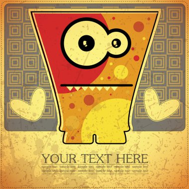 canavar retro zemin üzerine