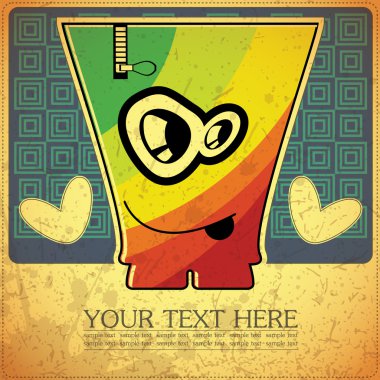 canavar retro zemin üzerine