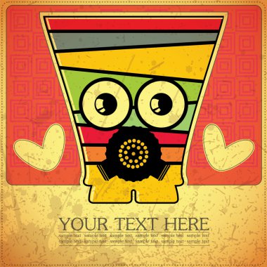 canavar retro zemin üzerine