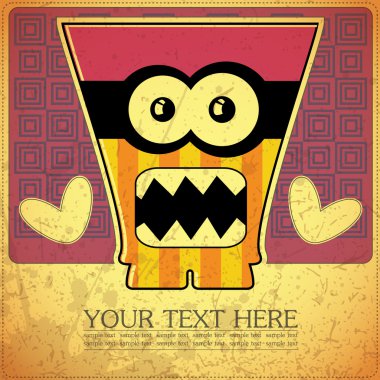 canavar retro zemin üzerine