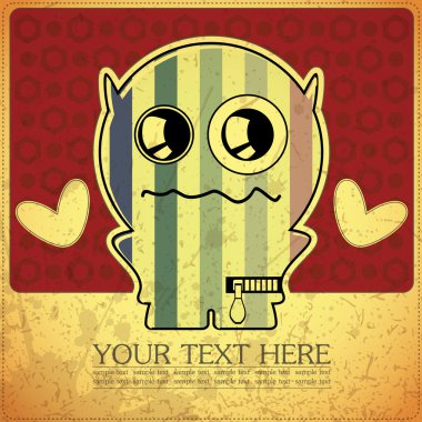 canavar retro zemin üzerine