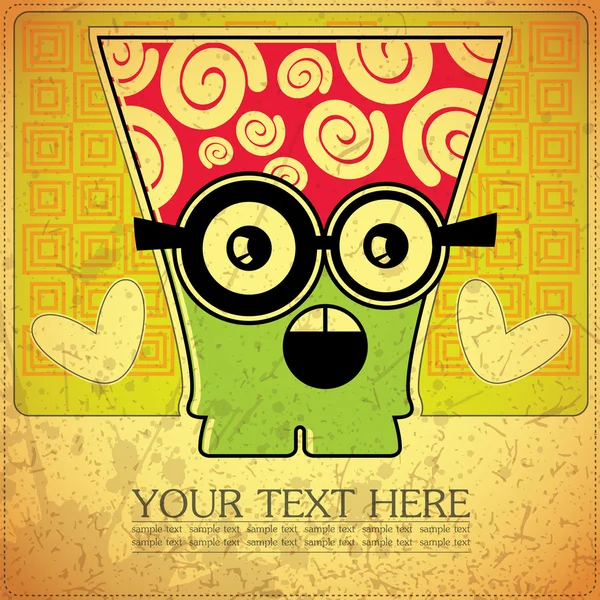 canavar retro zemin üzerine