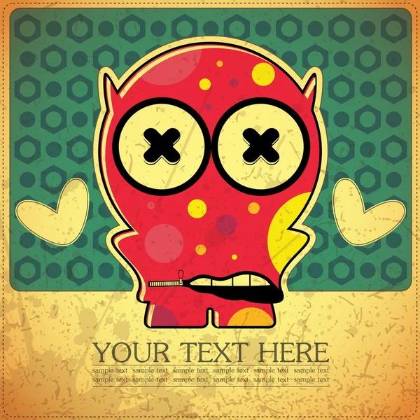 canavar retro zemin üzerine