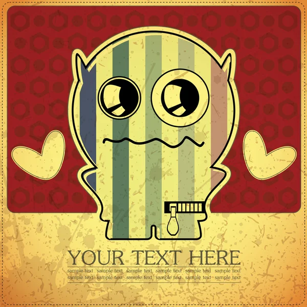 canavar retro zemin üzerine