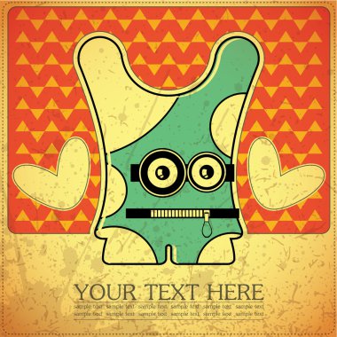 canavar retro zemin üzerine