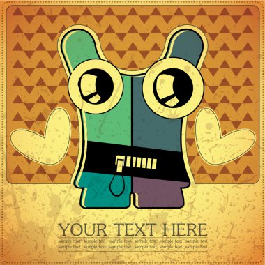 canavar retro zemin üzerine