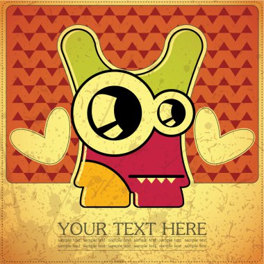 canavar retro zemin üzerine