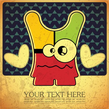 canavar retro zemin üzerine