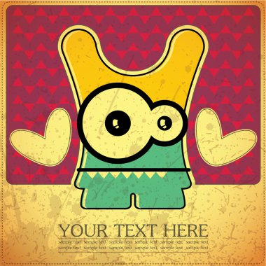 canavar retro zemin üzerine