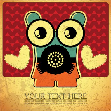 canavar retro zemin üzerine