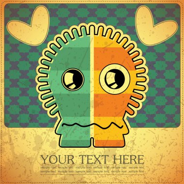 canavar retro zemin üzerine