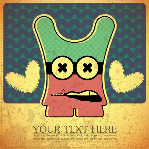 canavar retro zemin üzerine