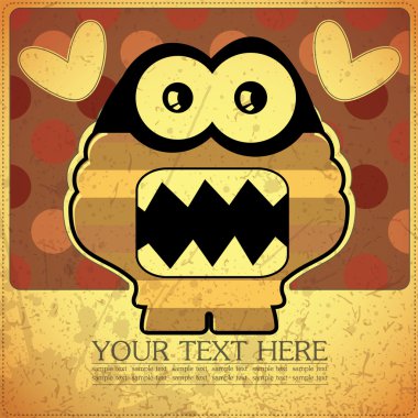 canavar retro zemin üzerine