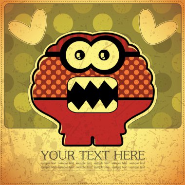 canavar retro zemin üzerine