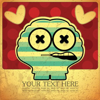 canavar retro zemin üzerine