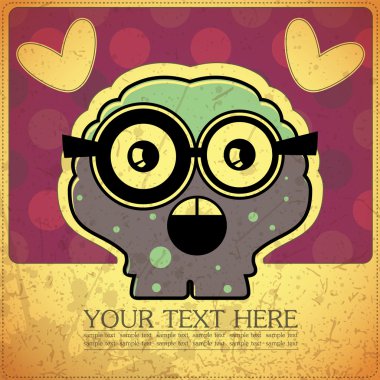 canavar retro zemin üzerine