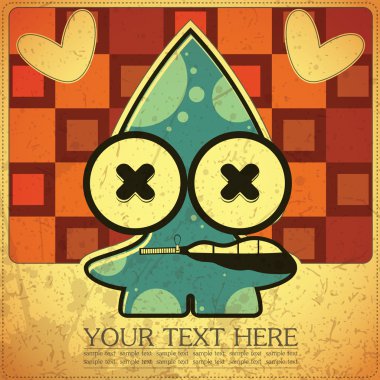 canavar retro zemin üzerine