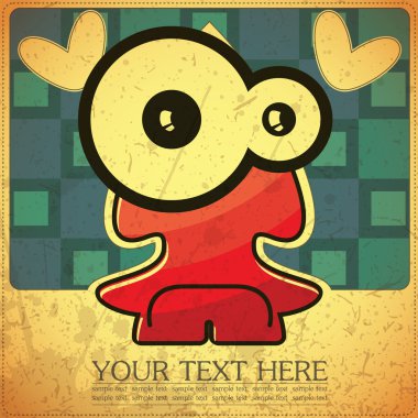 canavar retro zemin üzerine