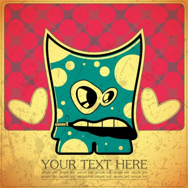 canavar retro zemin üzerine