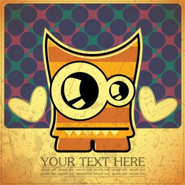 canavar retro zemin üzerine