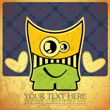 canavar retro zemin üzerine