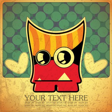 canavar retro zemin üzerine