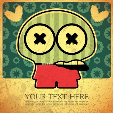 canavar retro zemin üzerine