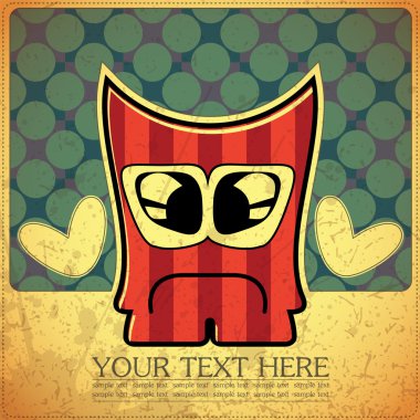 canavar retro zemin üzerine