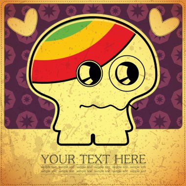 canavar retro zemin üzerine