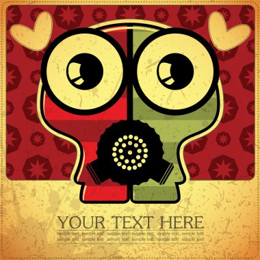 canavar retro zemin üzerine