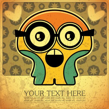 canavar retro zemin üzerine