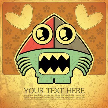 canavar retro zemin üzerine