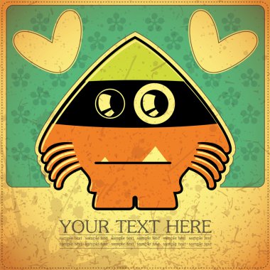 canavar retro zemin üzerine