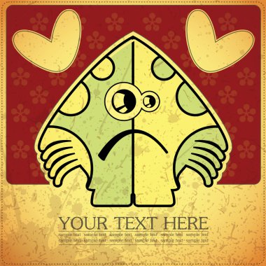 canavar retro zemin üzerine