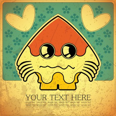 canavar retro zemin üzerine