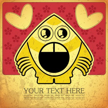 canavar retro zemin üzerine