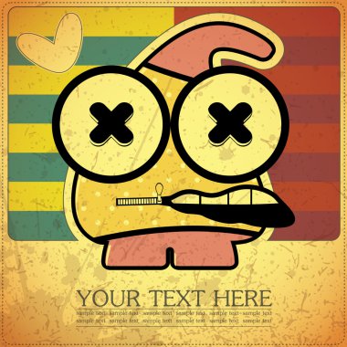 canavar retro zemin üzerine