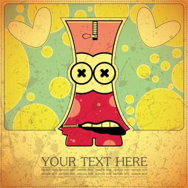 canavar retro zemin üzerine