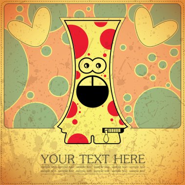 canavar retro zemin üzerine