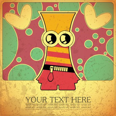 canavar retro zemin üzerine