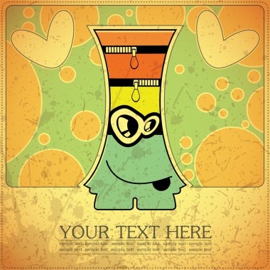 canavar retro zemin üzerine