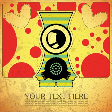 canavar retro zemin üzerine