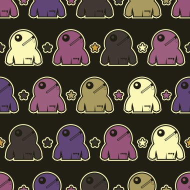 Monsters - Dikişsiz desen